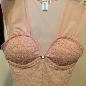 Bozzolo Blush Lace Mesh Top